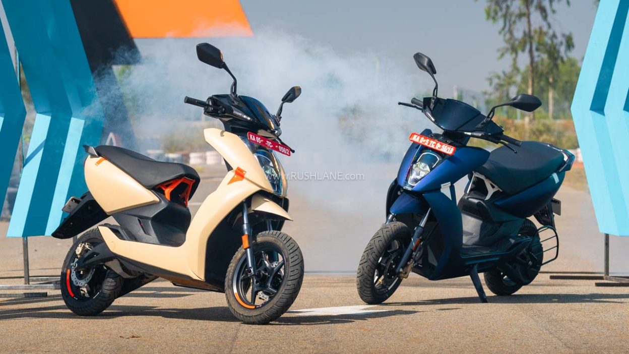2025 Ather 450 Hyper Sand and Stealth Blue