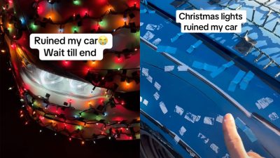 christmas lights car