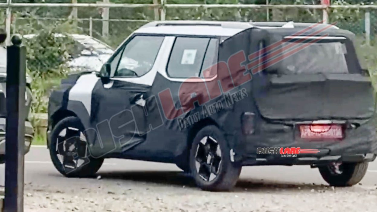 kia syros suv stance and tail light spied 4 2