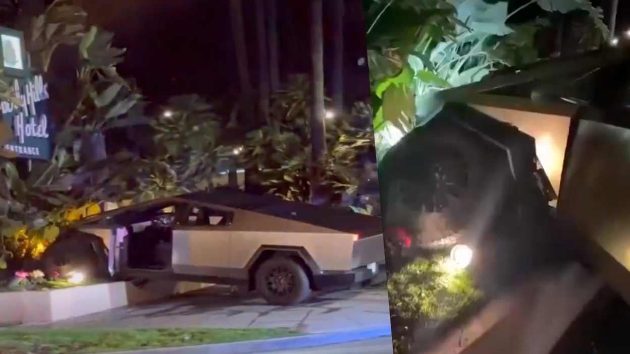 tesla cybertruck crash
